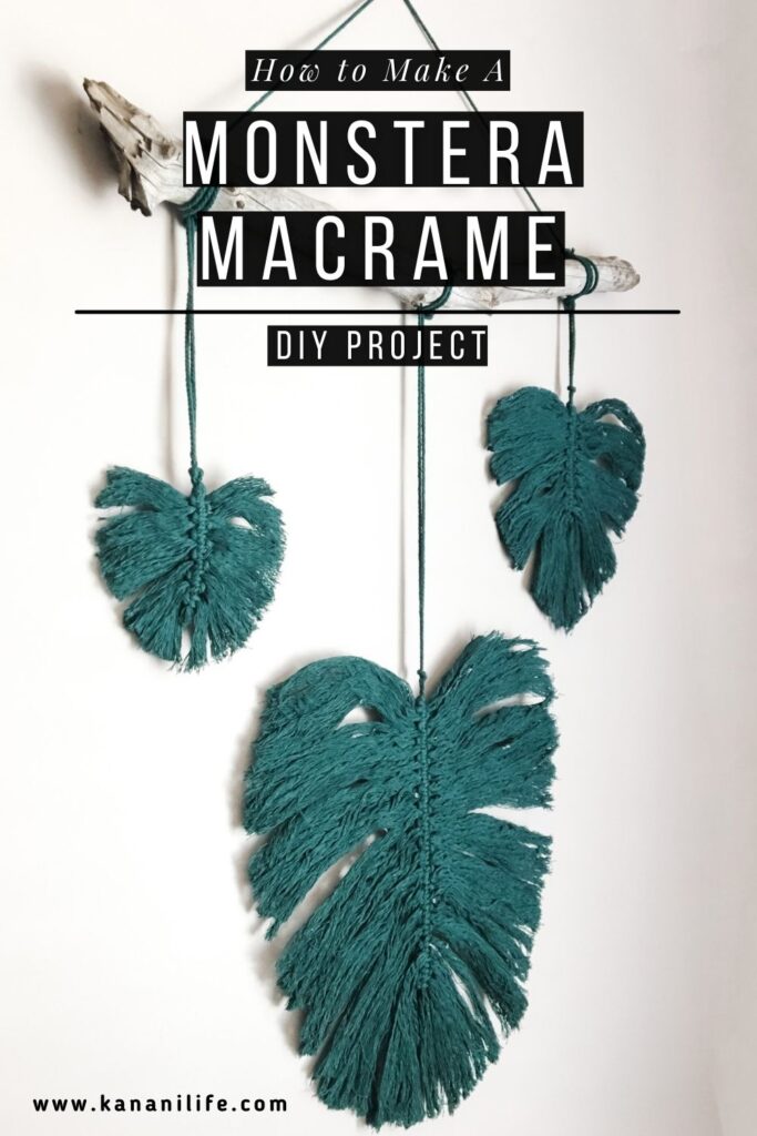 Monstera Macrame Pin