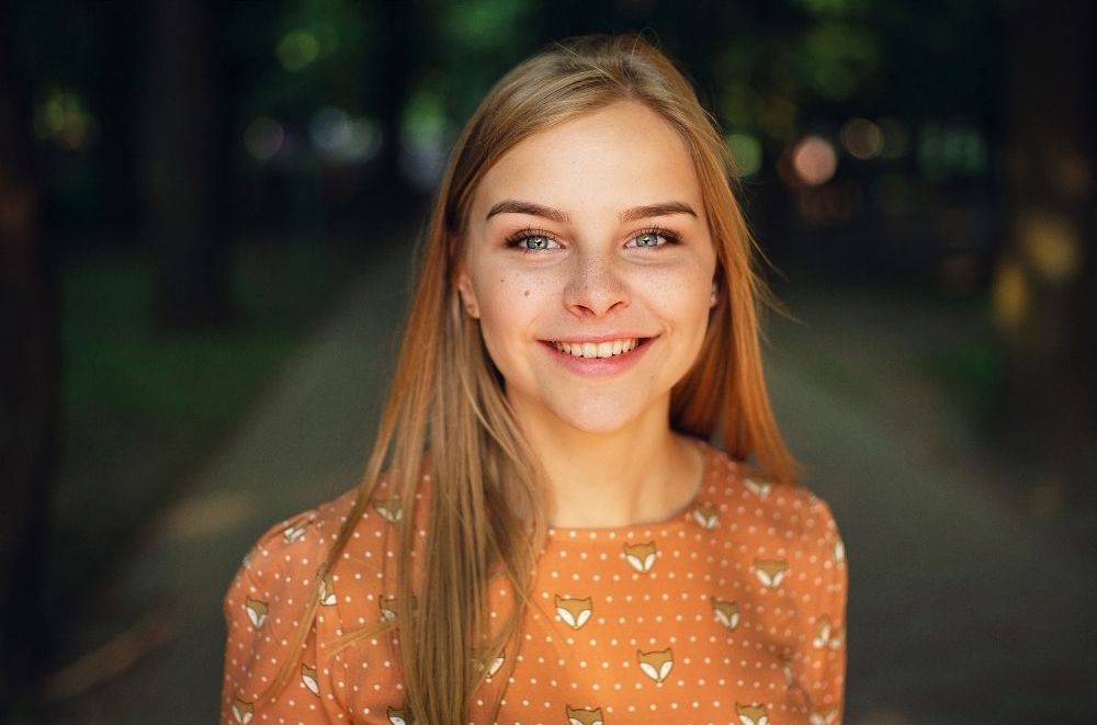 girl smiling with confidence