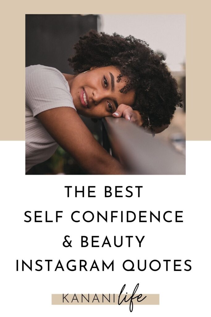 self confidence and beauty instagram quotes pin